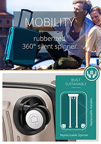 HAUPTSTADTKOFFER Mitte - Medium-Sized Hard-Shell Suitcase, TSA, 4 Wheels, Check-In Luggage with 8 cm Volume Expansion, 68 cm, 88 L, Champagne — view 4