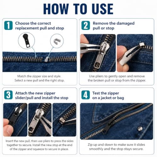 Luxiremi 57 Pcs Zip Repair Kit, Zip Replacement Pulls — view 5