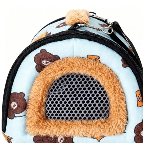 Winter Pet Travel Bag: Wool Hamster Bag, Airy Suspended Companion Case, Comfortable Crib for Sugar Glider, Padded Pocket for Guinea Pig, Comfortable — view 4
