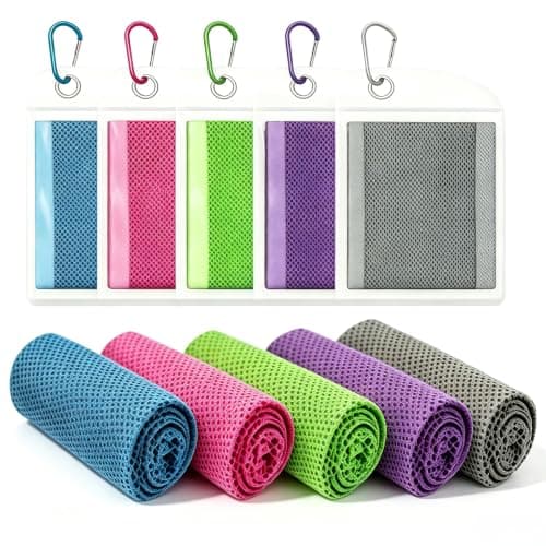 Cooling Towels for Hot Weather,5 Pack Cooling Towels,Cooling Scarf for Neck