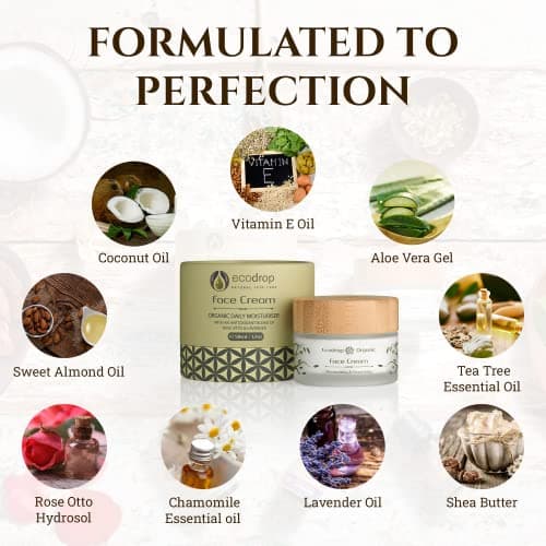 Ecodrop Organic Face Cream 50ml | Botanical Daily Moisturiser — view 5