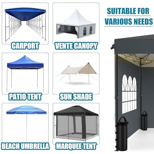 YUJUVI Gazebo Weights Sand Bags 8 Pack Gazebo & Tent Sandbag Weights Wind Sandbags Weights for Gazebo Legs Grade Heavy Duty Weights Bag Sandbags And shovel for Gazebo, Tent, Marquee, Carport — view 6