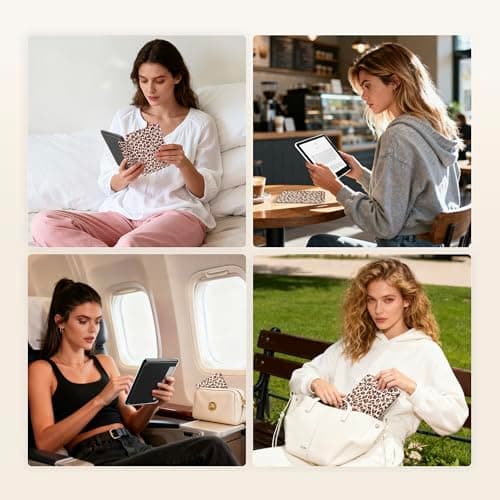 Litvana Detachable Magnetic Case for 6'' Kindle 2024 and 2022 (11 Generation), Slim PU Shell Cover Case with Auto Wake/Sleep, Leopard — view 5