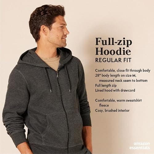 Amazon Essentials Men's Sweatshirt, Grey (light heather), Medium — view 2