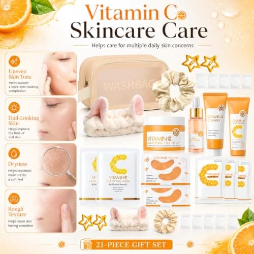 21pcs Vitamin C Skincare Set For Women, Complete Face Care Gift Set — view 5