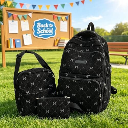 Girls School Bag Set,Large Capacity 3 Piece Backpack For Kids Cute Cartoon Style Travel With Spacious Compartments And Comfortable Straps — view 3
