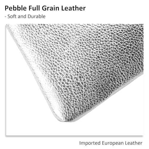 befen Small Genuine Leather Crossbody Bags for Women Wristlet Clutch Wallet-Silver — view 2