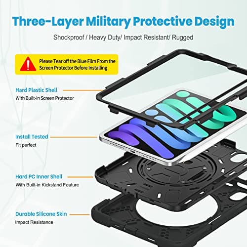 Gerutek for iPad Mini 7 (A17 Pro)/Min 6 8.3 inch Case with Screen Protector — view 3
