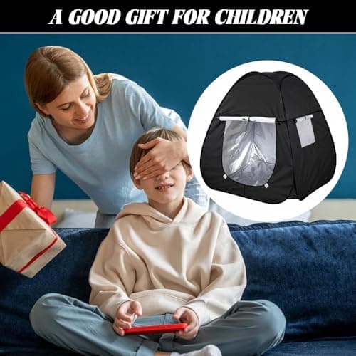 KQWVZ Sensory Tent, Pop Up Tent for Autism Kids, 84x84x96 cm Calm Corner For Children To Play And Relax Anxiety Relief with Travel Bag, Blackout Tents for Helps With Autism,SPD, Improve Focus — view 6