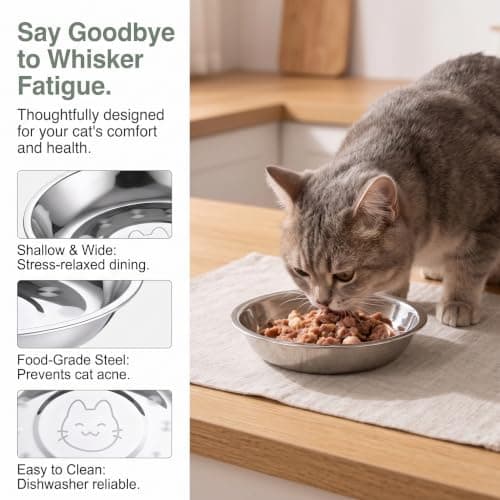 10 Pcs Stainless Steel Cat Bowls, Pet food Bowls for Cats and Puppies — view 3