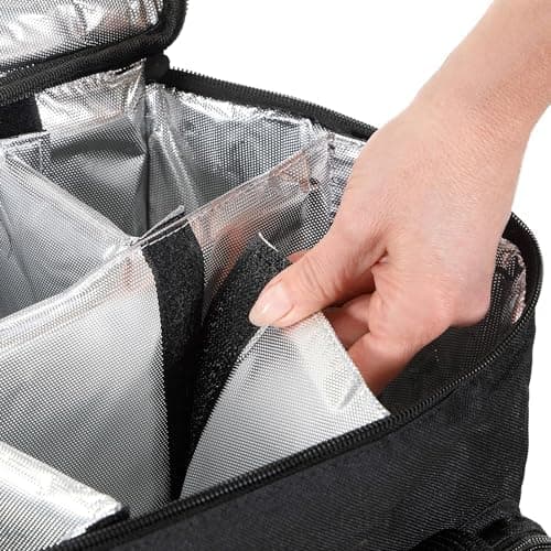Lazenne Wine Bags for Travel - 6 Bottle Wine Bag/Wine Carrier - Wine Luggage for Professionals and Consumers. 3-in-1 Wine Tote, Rolling Suitcase and Insulated Cooler Bag with Removable Dividers — view 4