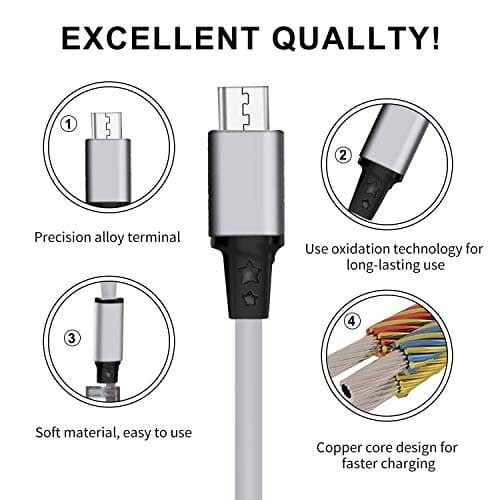 Amuvec Multi 4 in 1 Retractable Charger Cable, 3A Fast Phone Charging Cord — view 3