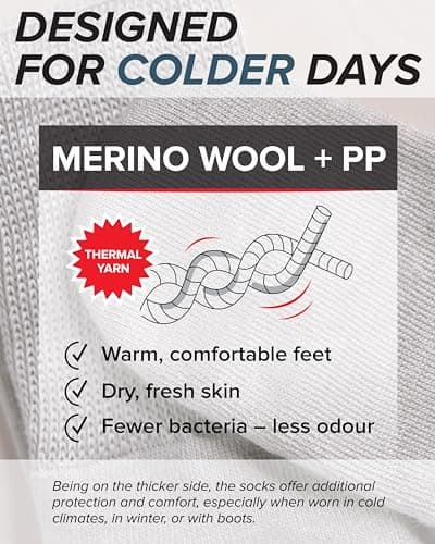 vitsocks Men's Diabetic MERINO WOOL Wide Top Gentle Grip Socks (2 PAIRS) Thermal Swollen Ankles Diabetes Feet Warm Winter, black, 10-12 uk — view 6