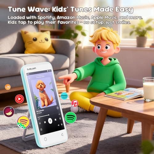 MP3 Player for Kids, Parental Controls, 16GB, Supports Spotify and Audible, Bluetooth and WiFi(Mint Green) UK — view 2