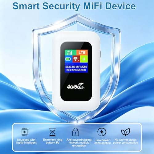 Portable WiFi Router with SIM Card Slot, 4G LTE Mobile WiFi Hotspot 150Mbps, Pocket MiFi Device Travel Router, Connect Up to 10 Devices, Rechargeable Mobile Router for Caravan Camping Remote Work — view 4