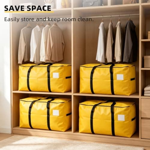 Heavy Duty Moving Bags Extra Large Storage Bags, Yellow, 6 Pack — view 6
