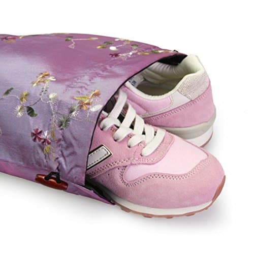 kilofly Embroidered Silk Jacquard Travel Bag, Lingerie & Shoes, Value Set of 3 — view 3