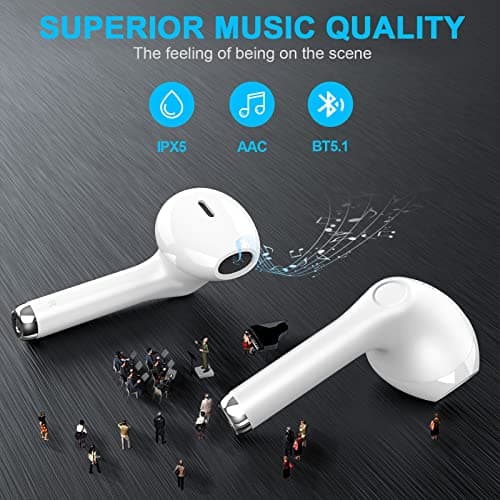 yobola Wireless Earbuds Bluetooth, In-Ear True Headphones HiFi Stereo Bass — view 3
