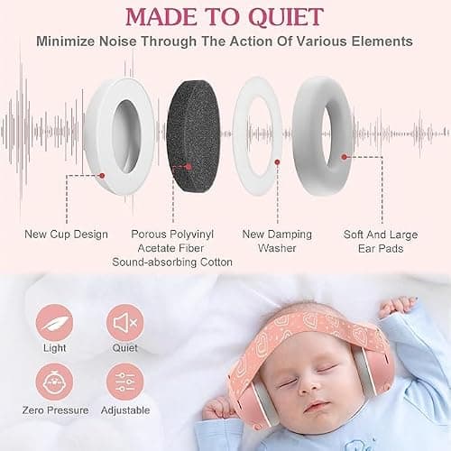 JITIFAZH 2‑in‑1 Baby Ear Defenders for 0‑48 Months with Hearing‑Protection — view 5