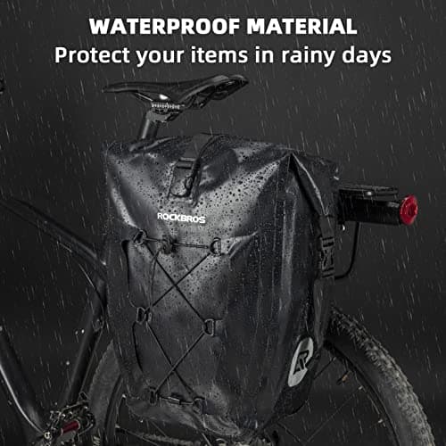 ROCKBROS Bike Pannier Bag 100% Waterproof, 25L-32L Rear Rack Bike Bag — view 2