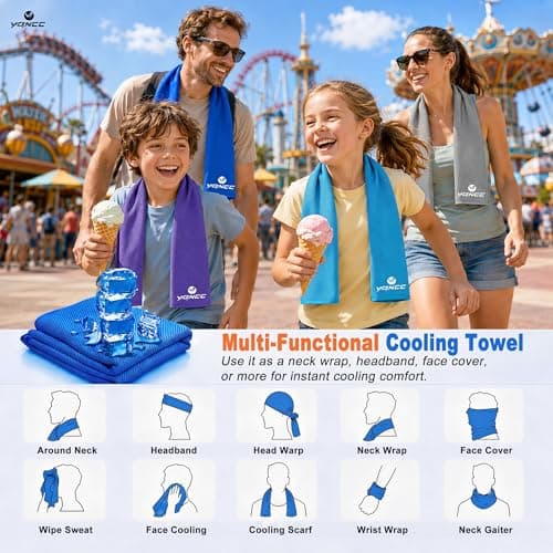 YQXCC 2 Pack Cooling Towels, 100x30 cm, Cool Towel for Neck & Face — view 4