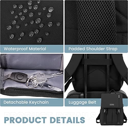 LOVEVOOK Backpack Womens Mens 15.6 inch Laptop Rucksack Bag for Ladies Waterproof High School Bags for Girls Boys Fashion Anti Theft Backpack with USB Casual Daypacks for Travel University Work — view 5