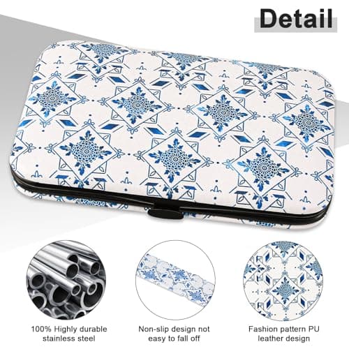 Uliya Manicure Set Nail Clipper Kit Professional Pedicure Tools Blue White — view 4