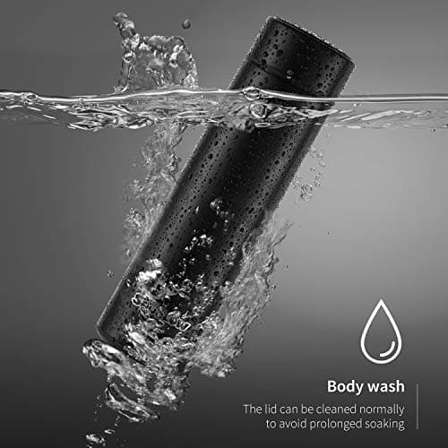 SOUSLOW Travel Mugs Keep Cooling and Keep Warm Temperature Display Vacuum Insulated Water Bottle,Leak Proof, Stainless Steel Coffee,500ml Capacity,(Black) — view 3