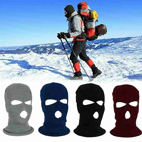 Junhouse 3 Holes Ski Cycling Balaclava Hood Cap Full Face Mask (Yellow) — view 3