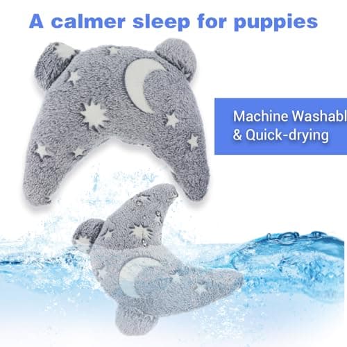 Pillow for Cats Puppy Dog Neck Pillow Soft Pet Calming Toy U-Shaped Small Dogs Pillows Fluffy Half Donut Cuddler Noctilucent Cat Bed Pillows Accessories for Indoor Pet Joint Relief Sleep Improve — view 3