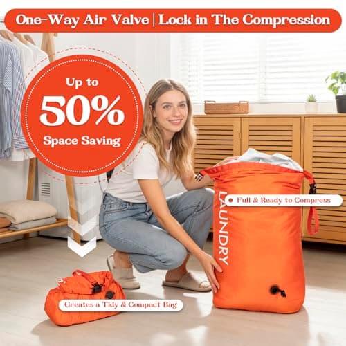 CANBOX Travel Laundry Bag, Vacuum Compression Dirty Clothes Travel Bag — view 4