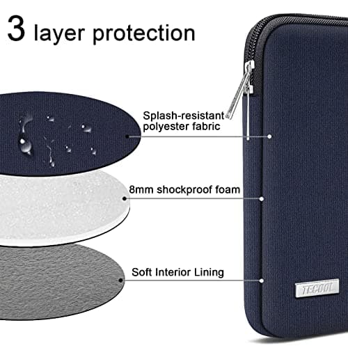 TECOOL 15.6 Inch Laptop Sleeve Protective Laptop Case 15.6 Inch,Dark Blue — view 6