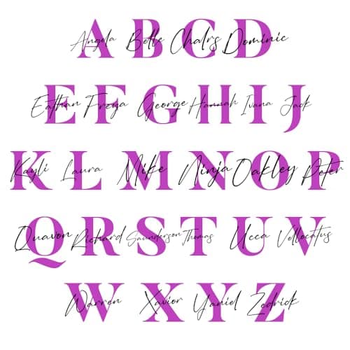 Personalised Bag Initial with Name, Alphabet Name, Barrel Bag, Holdall Zip Sports Duffle Bag. (Classic Pink) — view 2