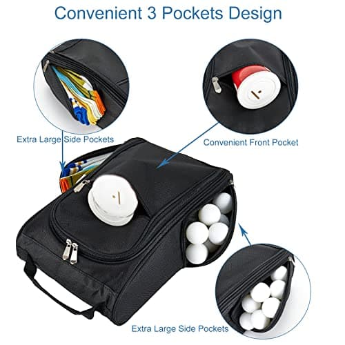 Upgrade Football Boot Bag, Premium Golf Shoe Bag with 3 Zipped Pocket — view 4