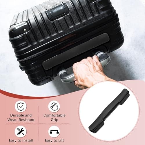 TIXIPEM 2PCS Luggage Replacement Handle 8.5in Plastic, Black — view 5