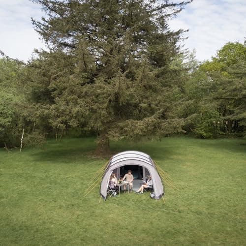 Vango Purbeck 600XL Family Tent [Amazon Exclusive], Large 6 Man Tent with 3 Rooms, Enclosed Porch Area, Double Living Area, Climate Windows - Vivid Grey — view 4