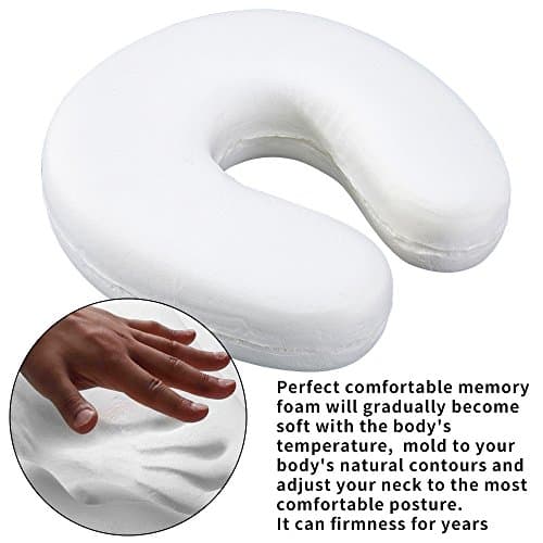 Mr.Ho U Shaped Memory Foam Air Pillow Neck Head Cushion Support Rest Outdoors Car Office Home Travel Pillow (Pink) — view 2