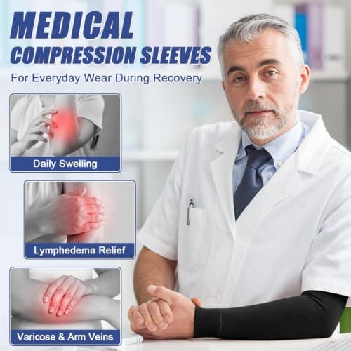 Beister 20-30 mmHg Compression Arm Sleeves for Pain Relief, Single — view 5