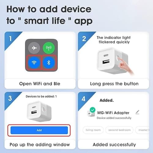Linhexis 2-in-1 for Smart for usb-c & USB Power Adaptor, Voice Control — view 4