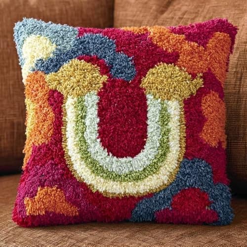 Taxpy DIY Latch Hook Pillow Kit,Cartoon U-Shaped 43 X 43 Cm
