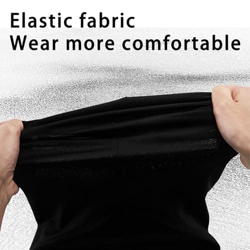 AWAVM 2 Pcs 2 Black Balaclava Mask Double Face Mask, 2 Hole Balaclava Classic Lightweight Black Ski Mask, Winter Headwrap Double Hole Breathable Full Face Ski Mask Balaclavas for Men — view 5