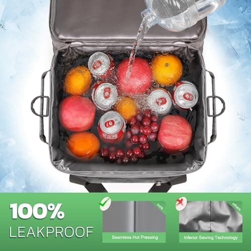 MIYCOO Cooler Bag with Expandable Double Deck, 60 Can Leakproof Cooler — view 3
