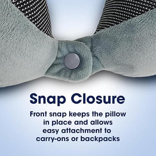 Wolf Essentials 4-Piece Memory Foam Neck Pillow Travel Set – Ergonomic Neck Support Pillow with Eye Mask, Earplugs & Mesh Carrying Case – Comfort for Airplane, Train, or Road Travel — view 5