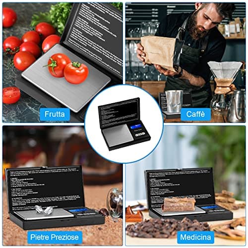 MOXYOY Mini Digital Scales 0.01g, 500g Pocket Kitchen Food Jewellery Precision Scales with Back-lit LCD Display (2 Batteries Included) — view 6