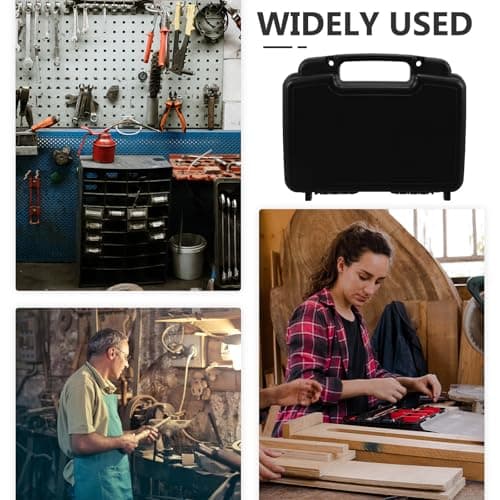 Miniature Tool Box, Empty Tool Storage Box, Black PP Plastic — view 4