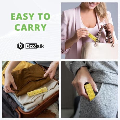 Boxsik Pill Box Organiser (Yellow), 7-Day 1 Times a Day Medicine Storage Case, Weekly Tablet Pills Container for Vitamins, Supplements & Travel Medication, Safe & Portable Medicine Holder — view 5
