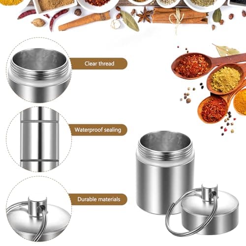 5‑in‑1 Portable Camping Spice Shaker Kit, Travel Seasoning Jars with Brush — view 3