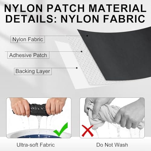 Nylon Fabric Patch 200cm x 10cm Waterproof Tent Repair Tape (Dark Grey) — view 2