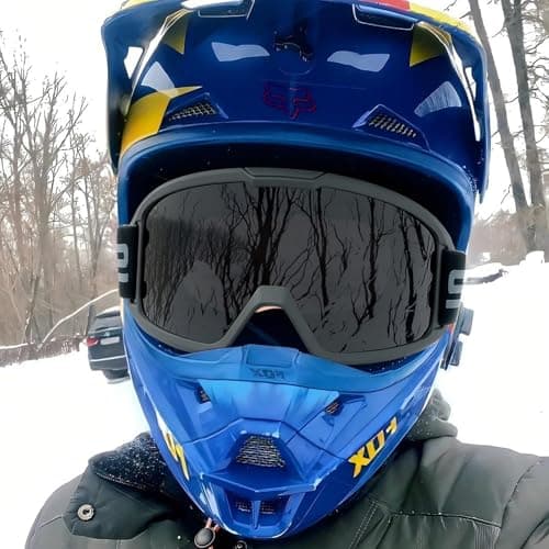 SPOSUNE Ski & Motorcycle ATV Goggles with Anti-fog Dual Lens - Off Road Racing Dirt Bike & Snow Goggles for Men & Women — view 2