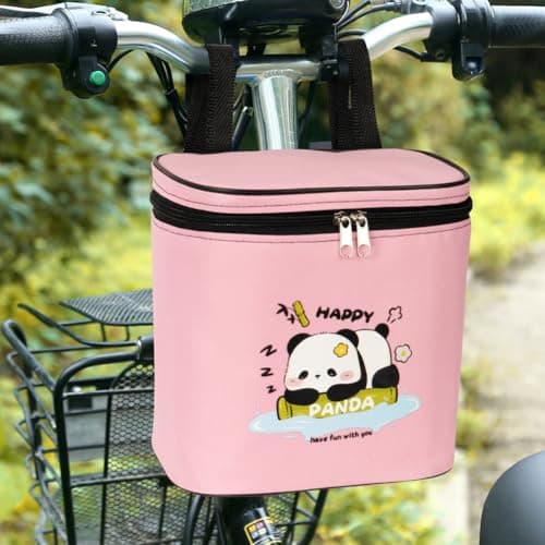 flintronic Bike Basket Kids, Detachable Cycle Front 210D Oxford Cloth Basket Carrier Bag, with Removable lid, Waterproof Cycle Baskets for Girls Boy — view 6